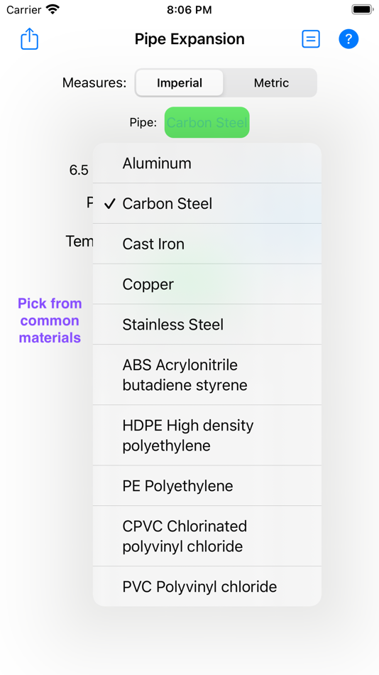 #2. Pipe Expansion Calculator (iOS) 게시자: H3 Apps, LLC