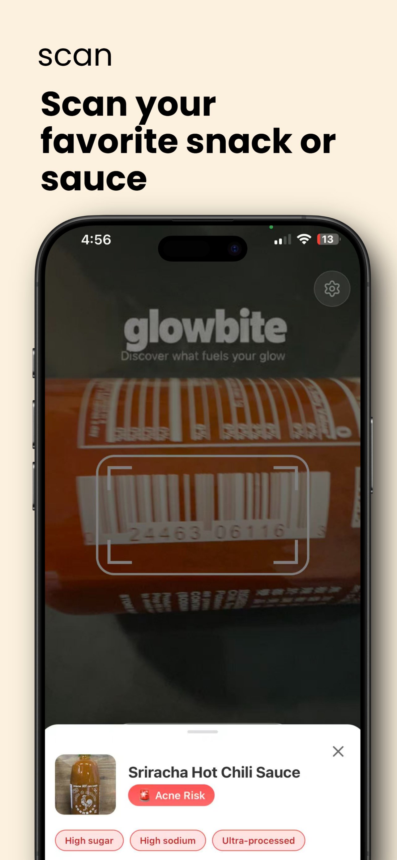 AI Food Scanner — Glowbite