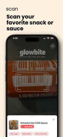 AI Food Scanner — Glowbite screenshot