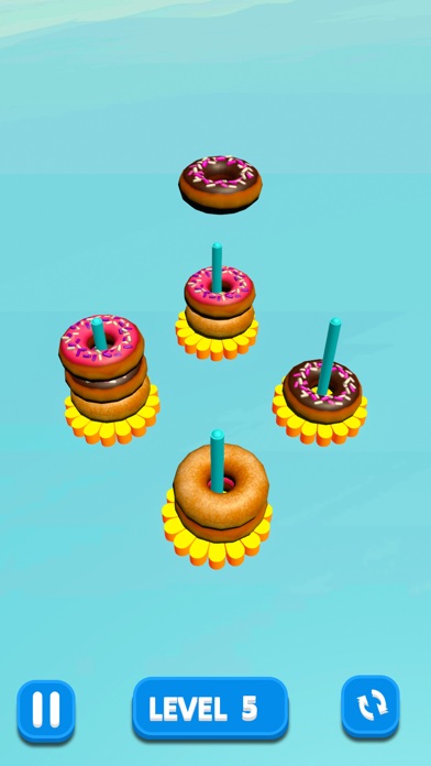 Donut Sort Color Puzzle Gamesのおすすめ画像5