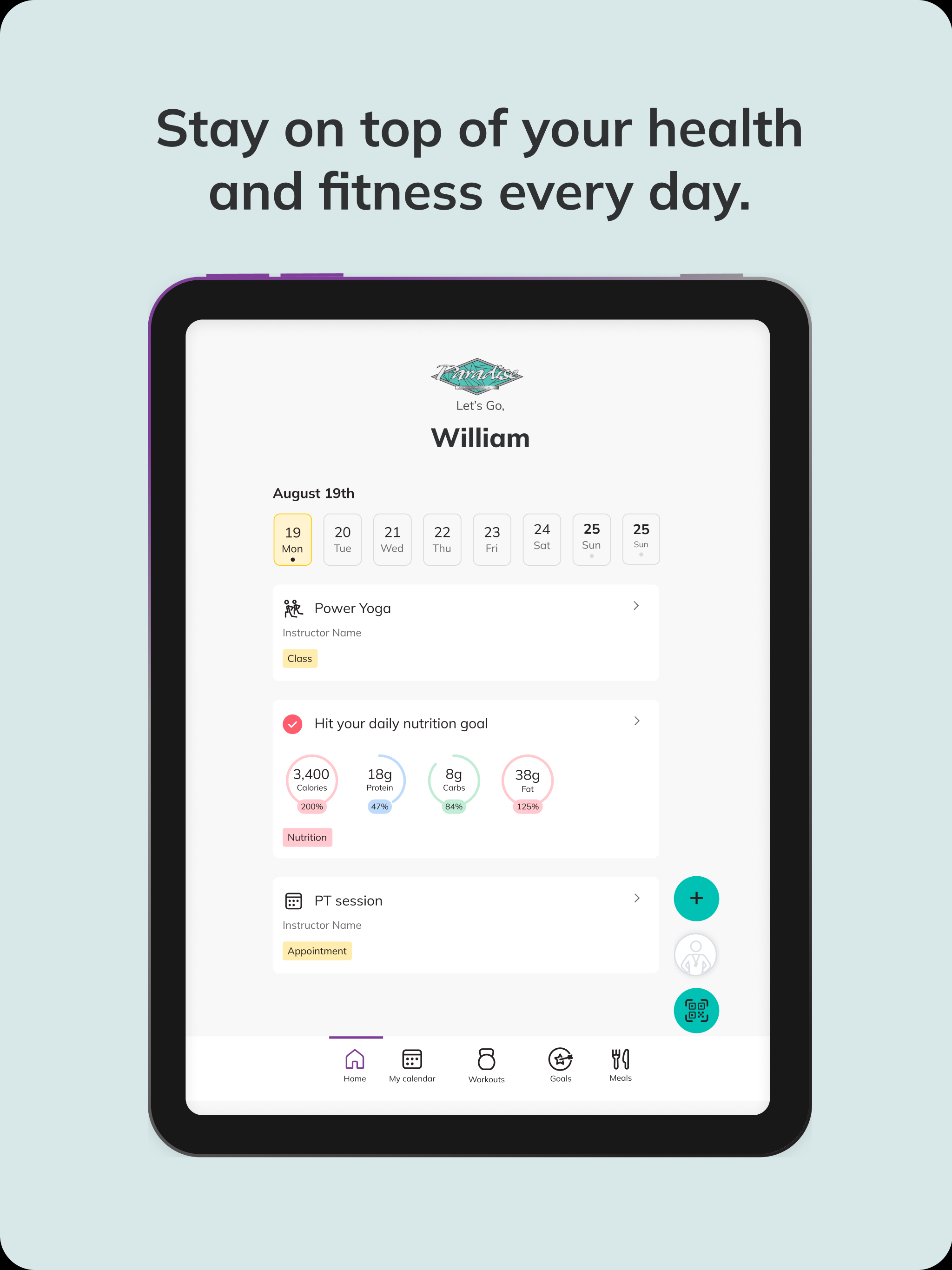 Paradise Fitness App screenshot 12