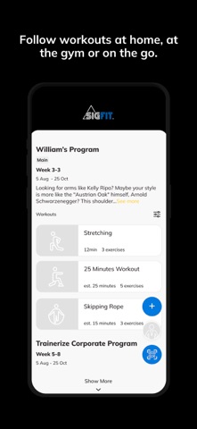 SigFit Training App Screenshot 3 of 6