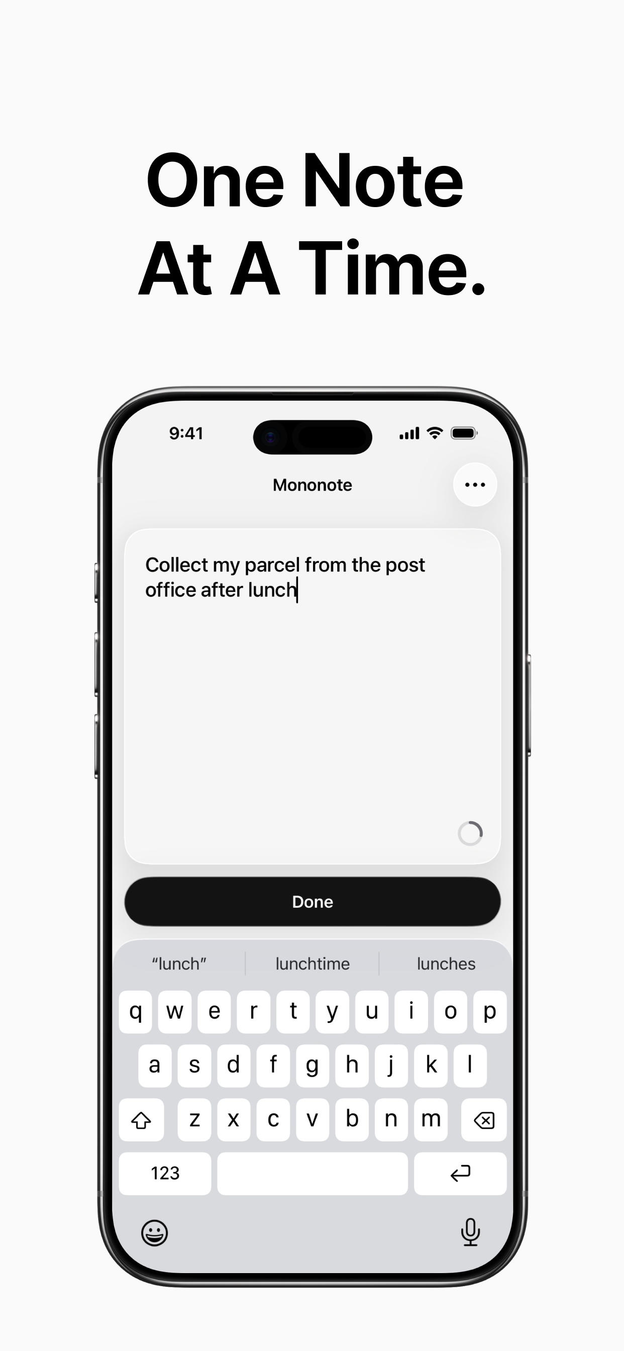Mononote: One Note
