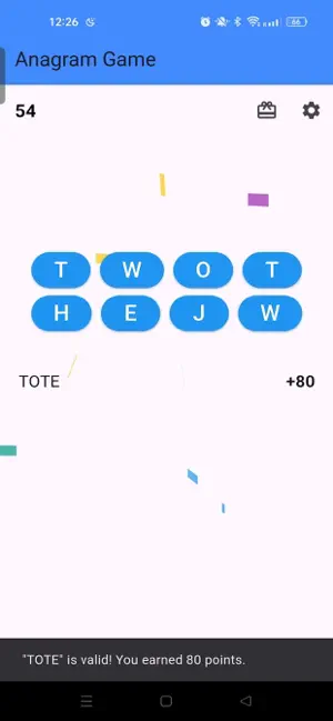 Anagram App screenshot 1