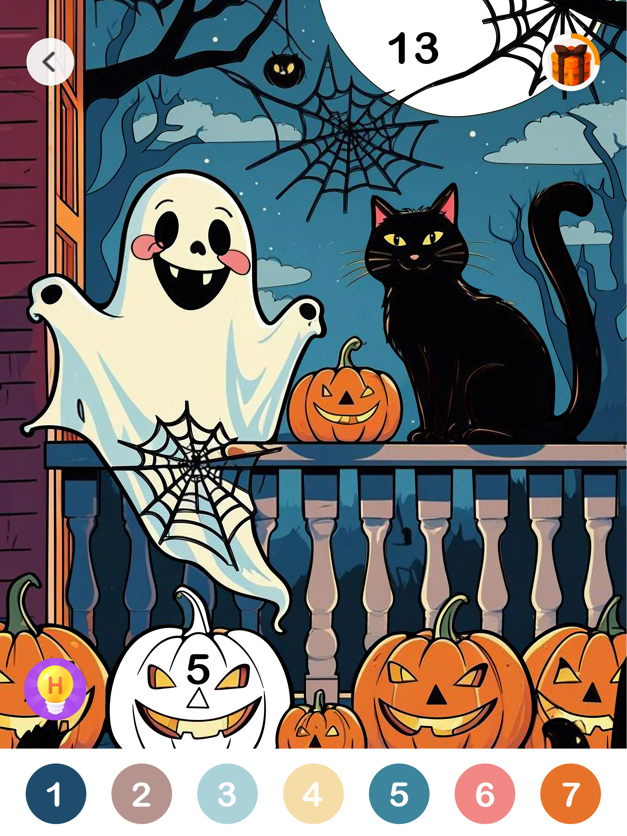 Halloween Color by Number Game screenshot 16