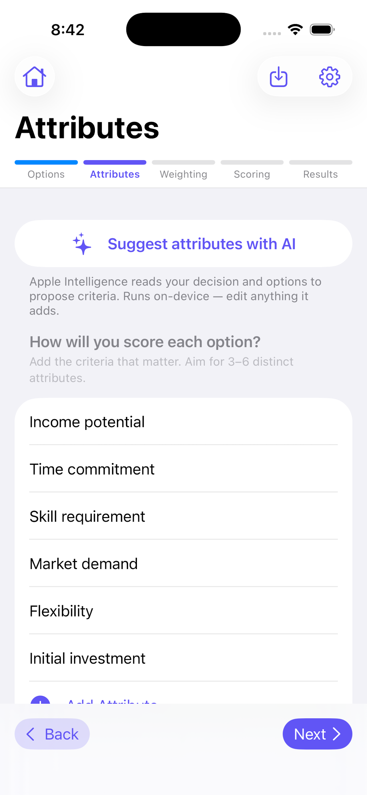 Decision Analyzer screenshot 4