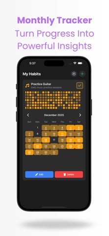 Habit Tracker & Reminders iPhone screenshot