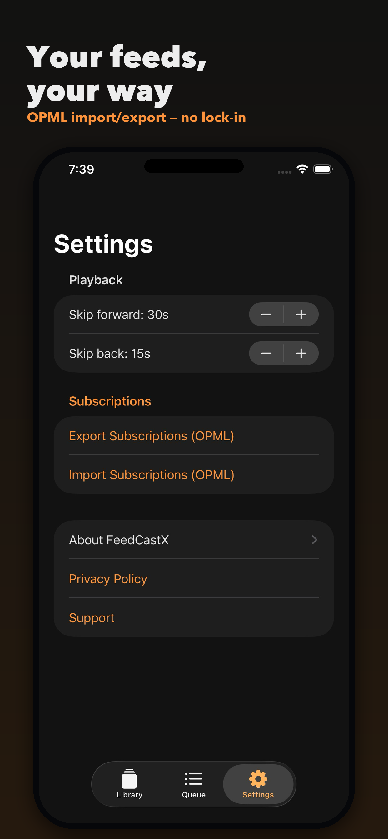 FeedCastX: Podcast Player screenshot 5
