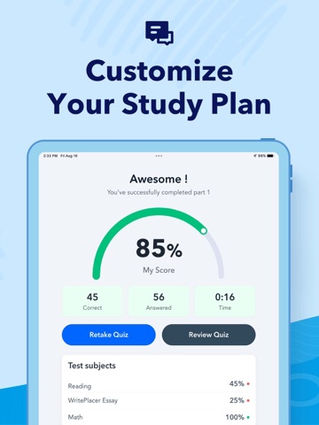 Accuplacer Study Prep 2026 iPad screenshot