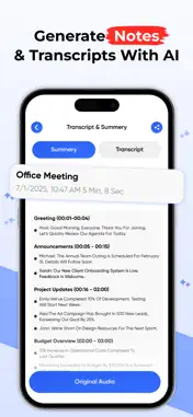 AI Meeting Audio Note Taker screenshot 2