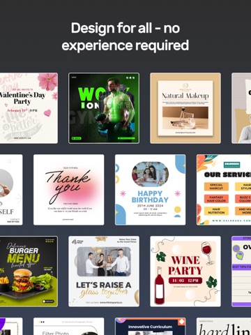 Social Media Posts Design iPad screenshot