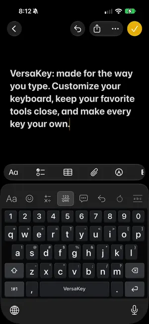 VersaKey screenshot 1