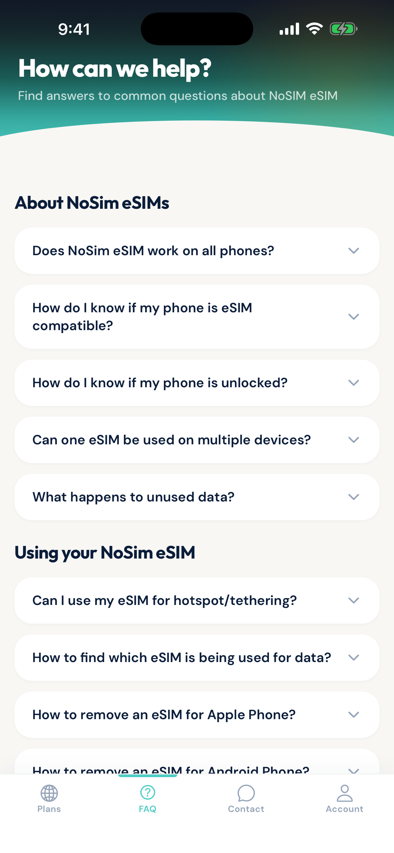 NoSIM screenshot 2