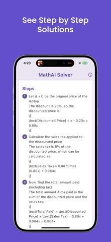 MathAI - Capture and Solve iPhone screenshot