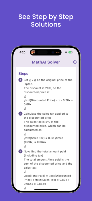 MathAI - Capture and Solve Screenshot 4 of 5