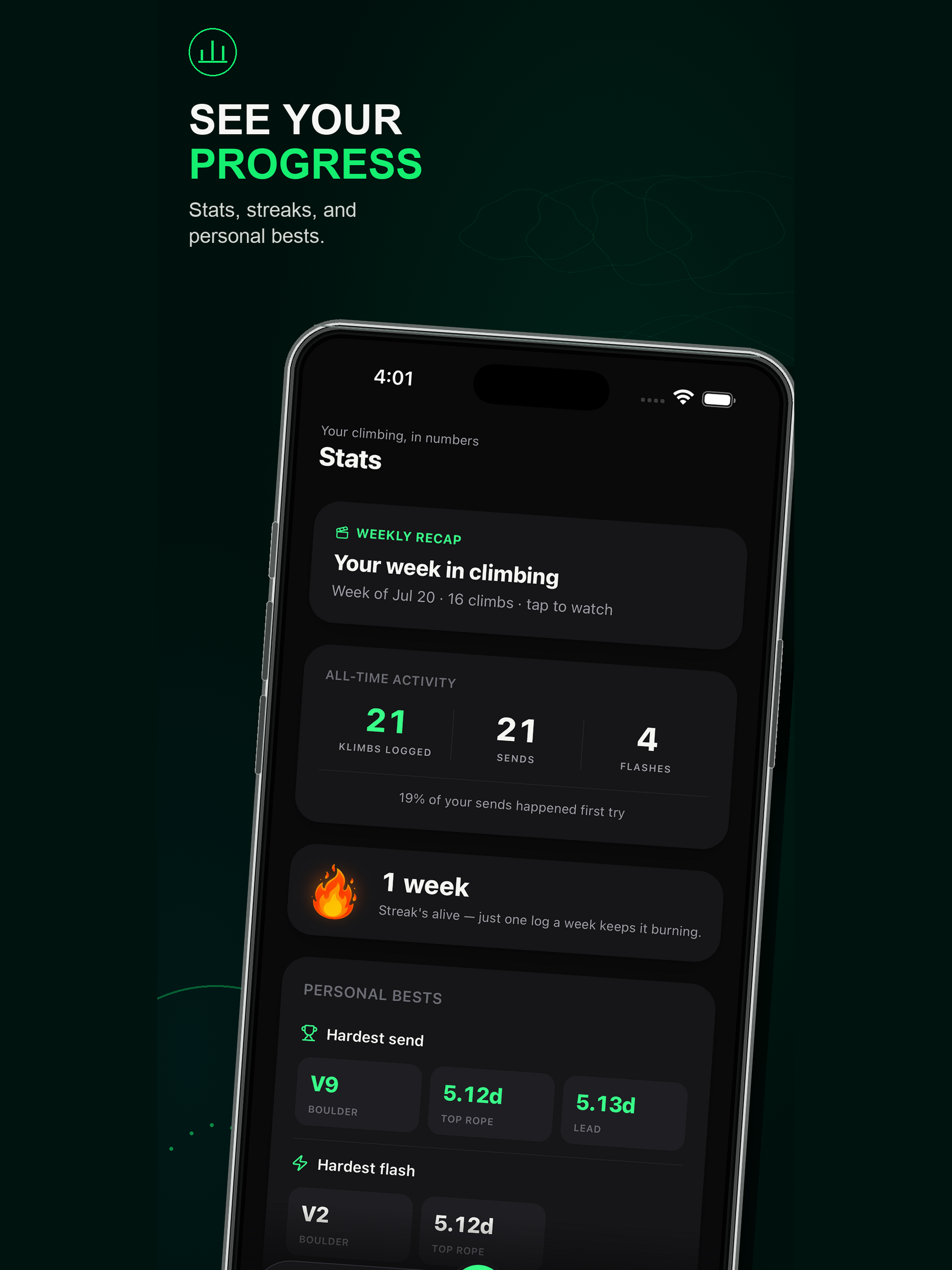 Klimb - Track Stats & Sends screenshot 10