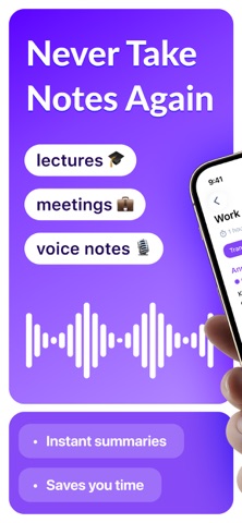 AI Note Taker・Speech to Text iPhone screenshot