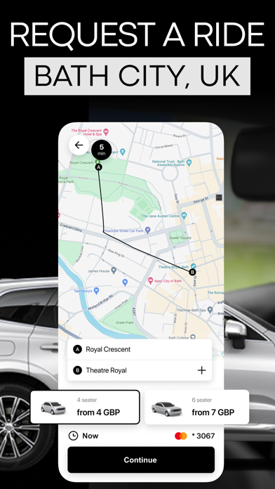 QR Cars: Request a Ride, Bath Screenshot