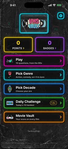VHS Vault: Movie Trivia iPhone screenshot
