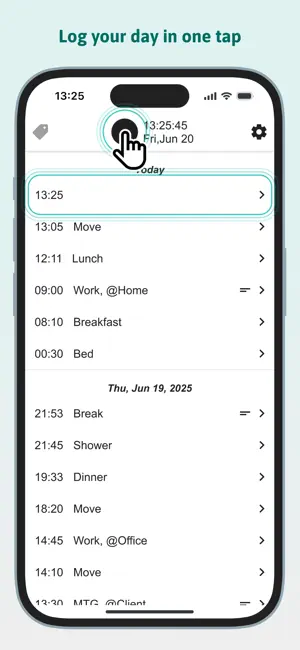 TagTimes – One Tap Time Log screenshot 1