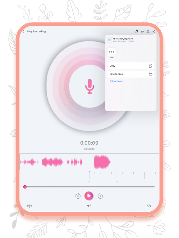 Voice Recorder : Voice Notes iPad screenshot 3 - Business app