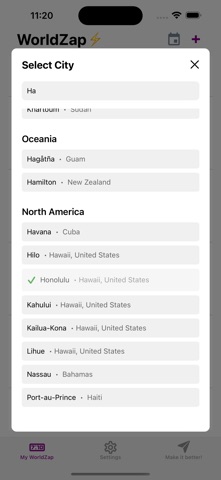 WorldZap – Set & Compare Times screenshot