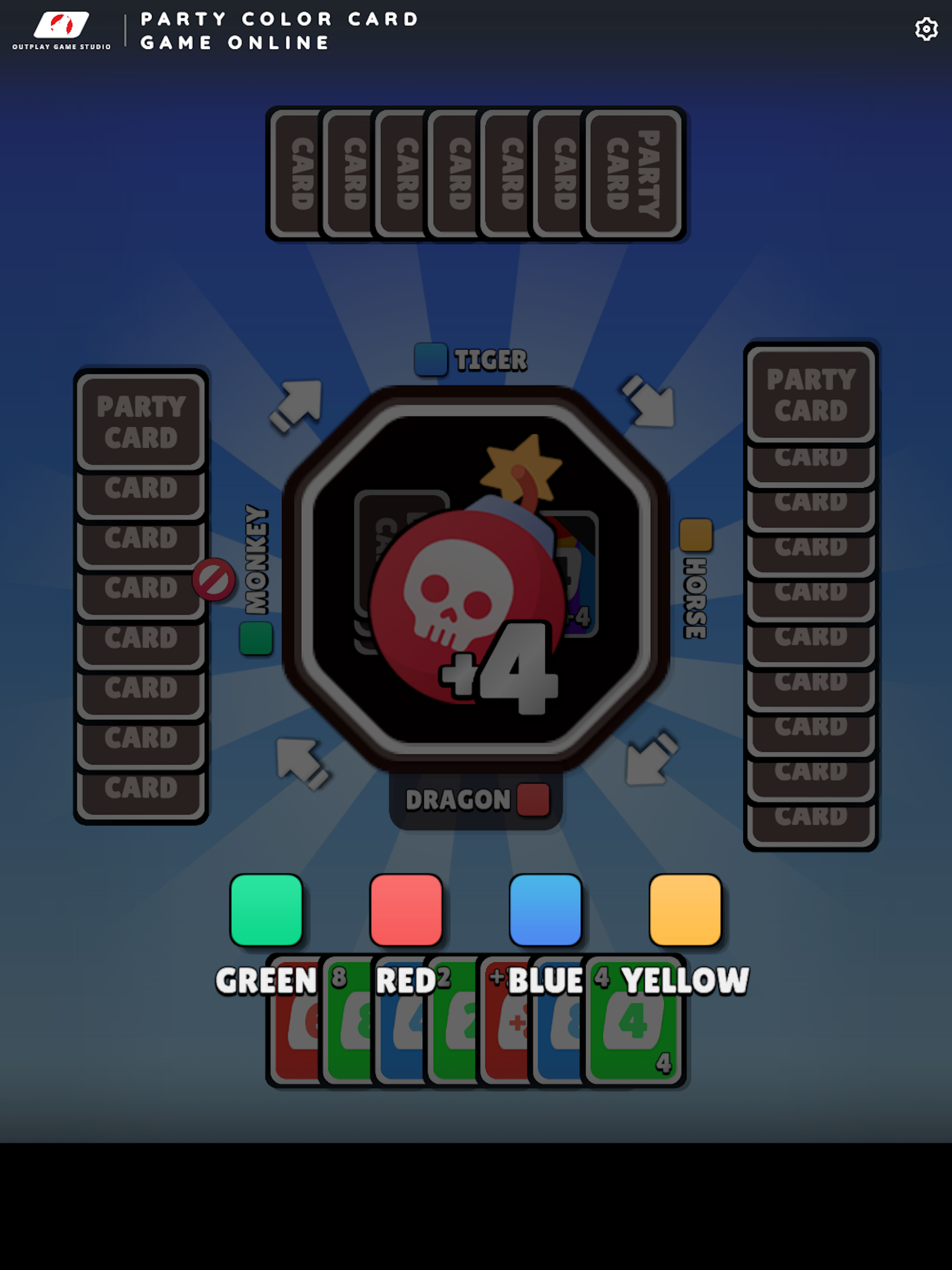 Party Color Card Game Online