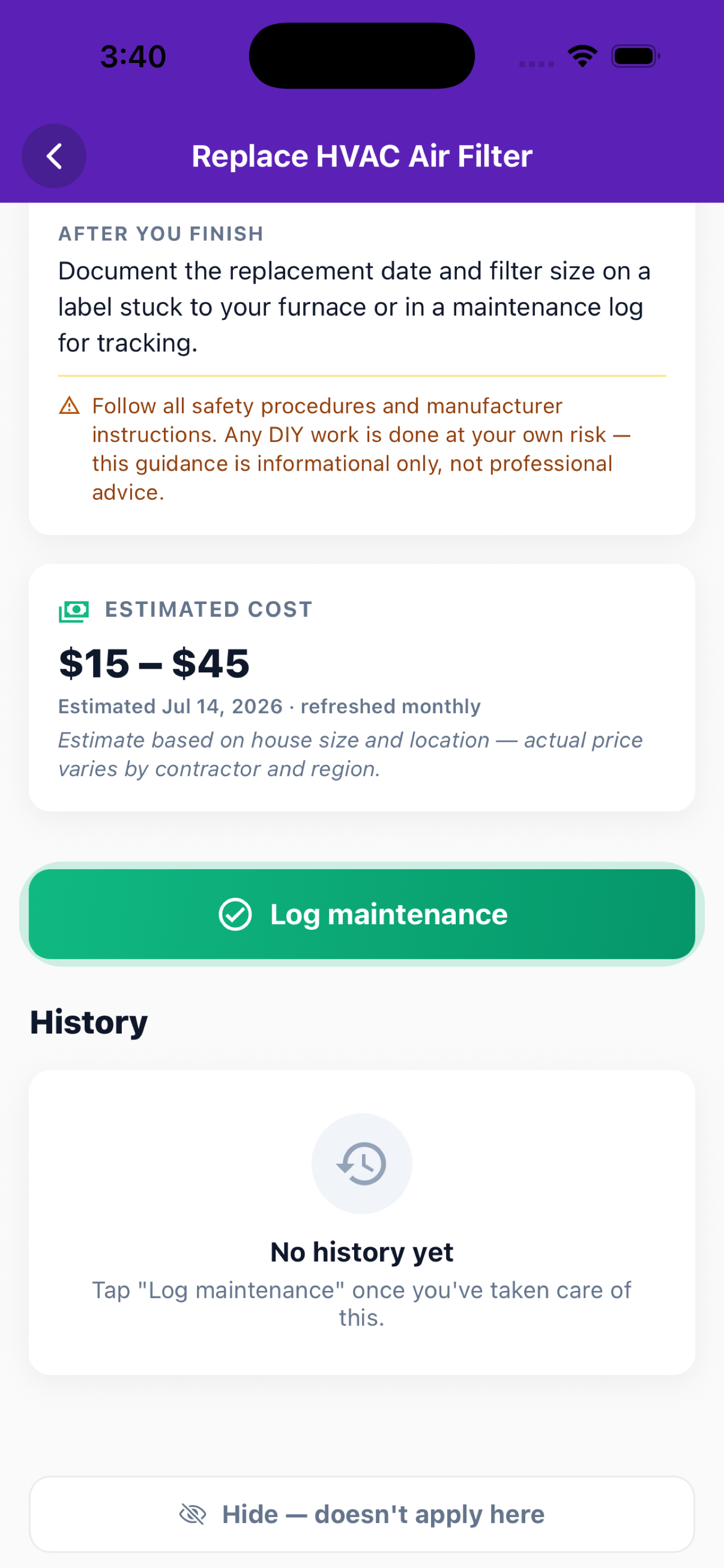 HomeSturdy — Home Maintenance screenshot 8
