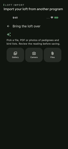 PigeonTree Racing Loft Manager screenshot 1