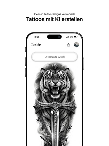 Tatship: KI Tattoo Design App iPad screenshot 3