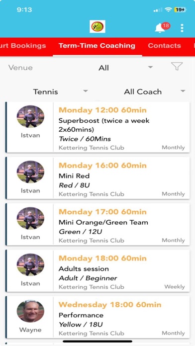Kettering Tennis Club Screenshot