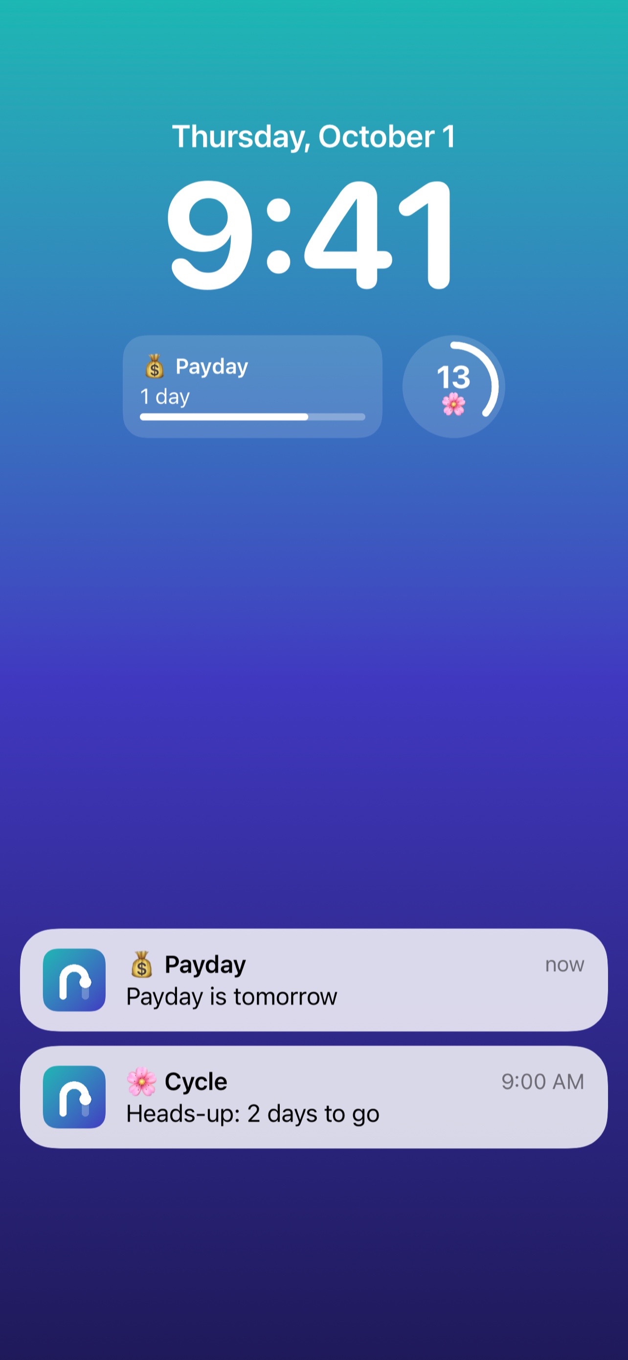 Screenshot 1 of Nigh: Event Countdown Widgets