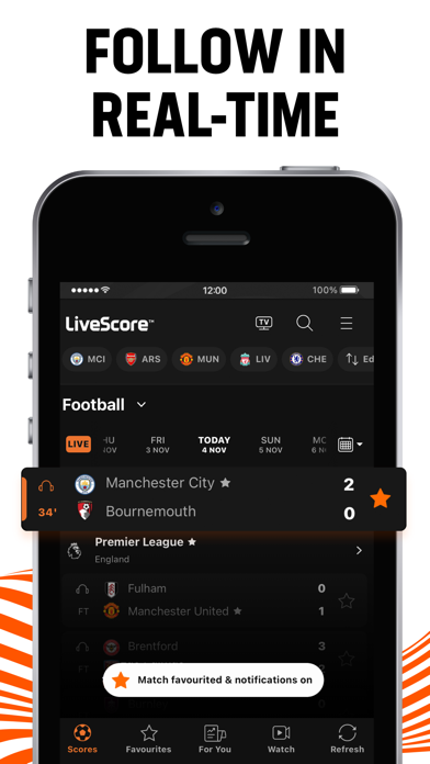 LiveScore: Live Sports Scores Screenshot