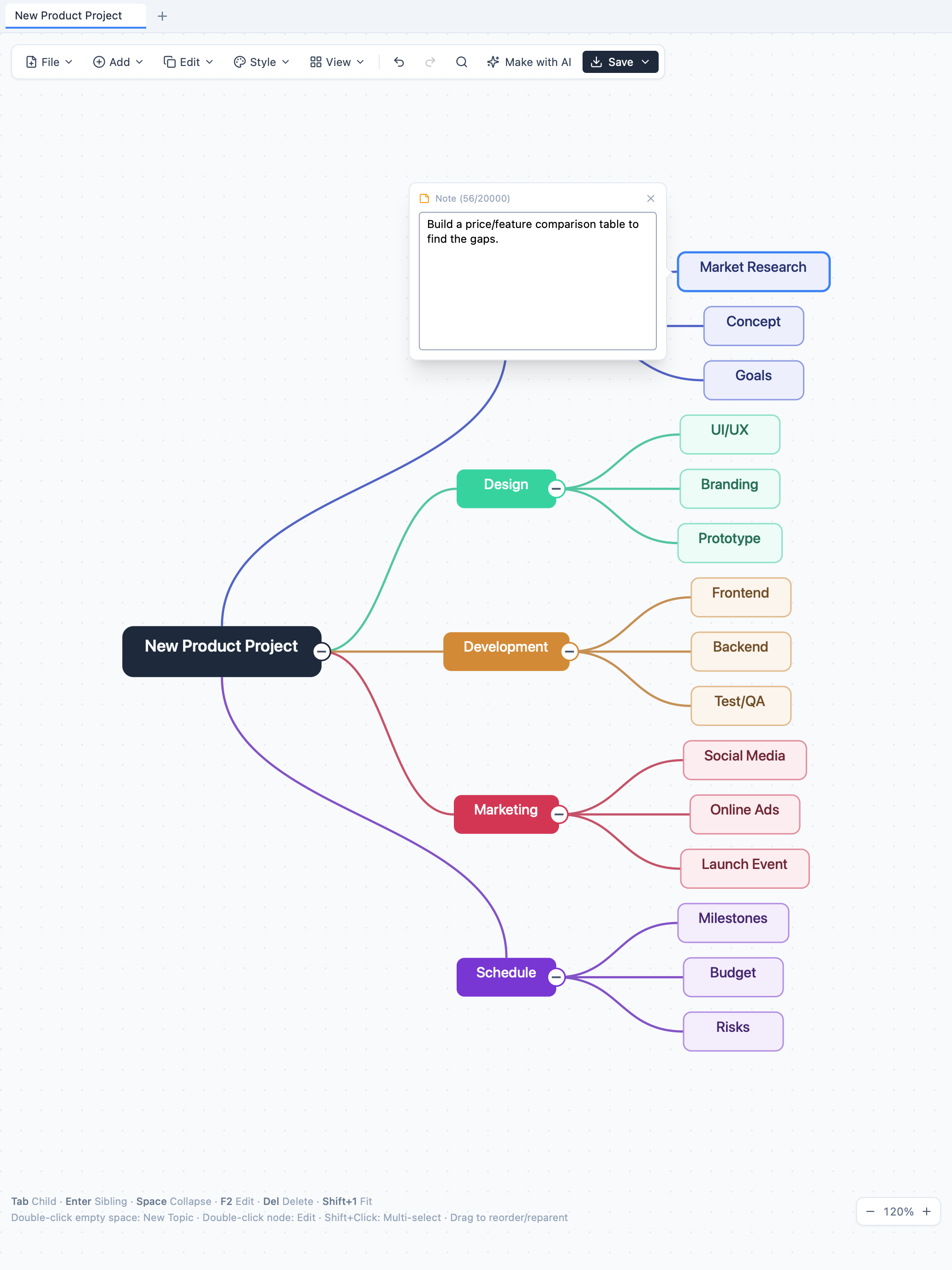 Silmari: Mindmap screenshot 6