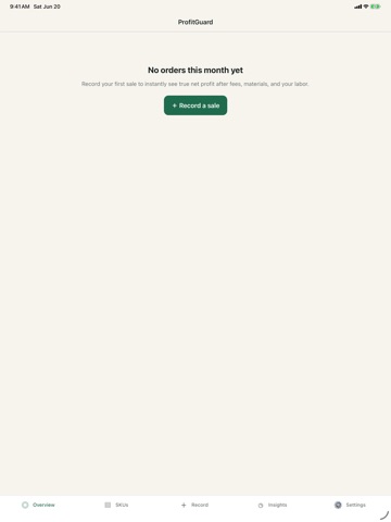 ProfitGuard Budget iPad screenshot