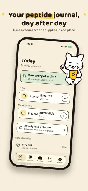 Peptide Journal: Dose Tracker screenshot 1