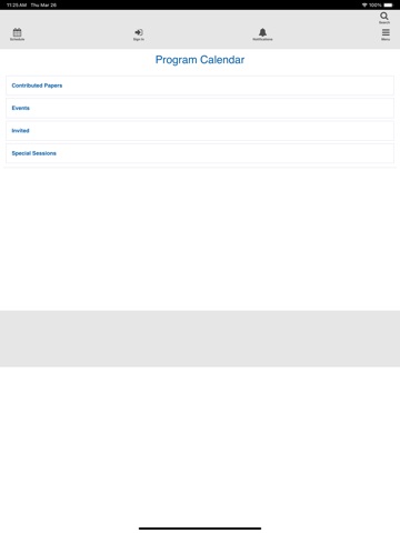 AMS Spring 2026 Central iPad screenshot