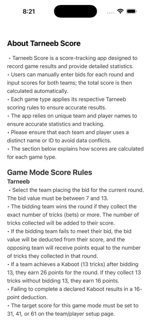 Tarneeb-Score screenshot 3