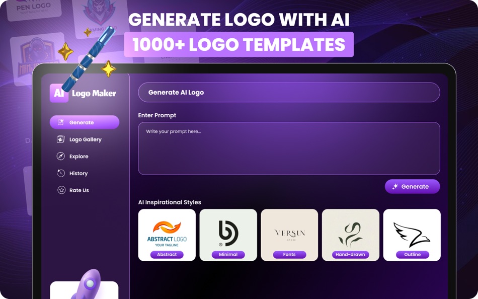 #1. Smart AI Logo Maker (macOS) 由: Muhammad Aslam