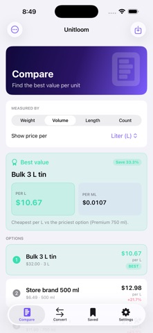 Unitloom: Price Compare screenshot 1