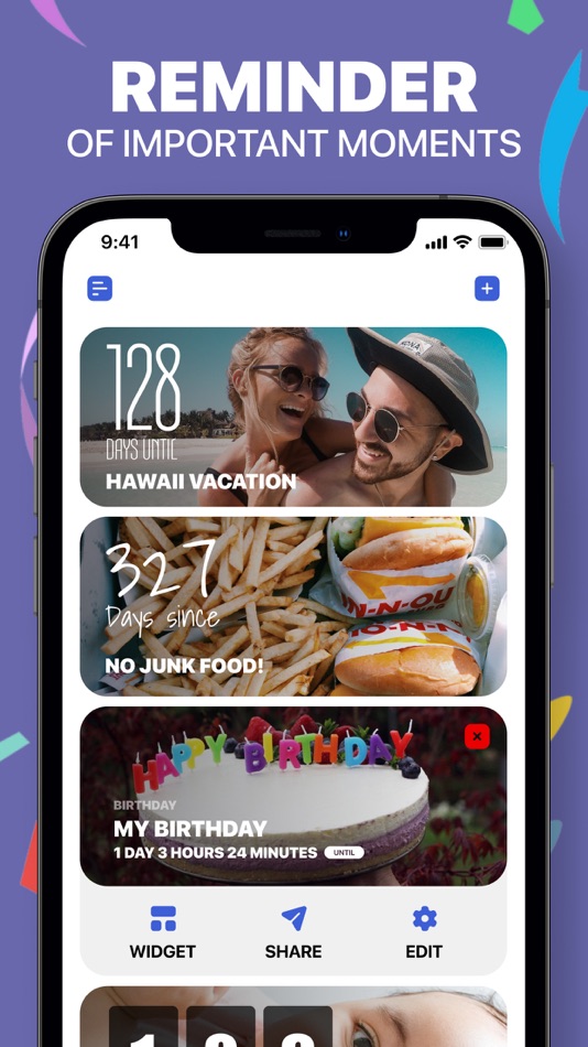 #2. Day Counter Widget - DYZO (iOS) Podle: Barys Bandarenko