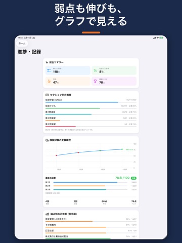 簿記3級 これ1つで｜学習・ドリル・模擬・進捗 iPad screenshot
