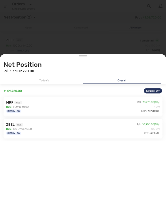 KRChoksey E-Trade iPad screenshot