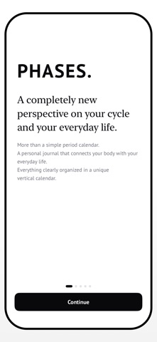 PHASES. Cycle Tracker & Diary screenshot