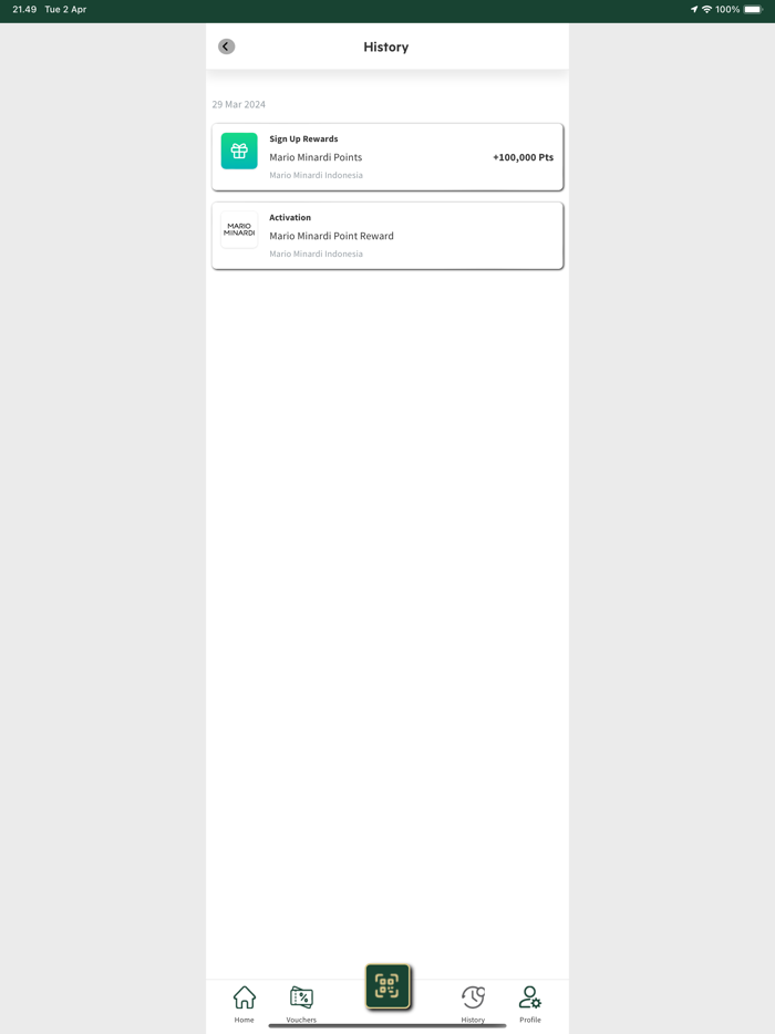 Mario Minardi Point Reward