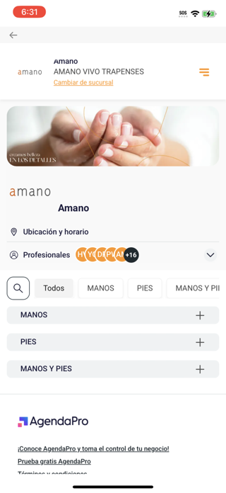 Reservas Amano Screenshot 1 of 6