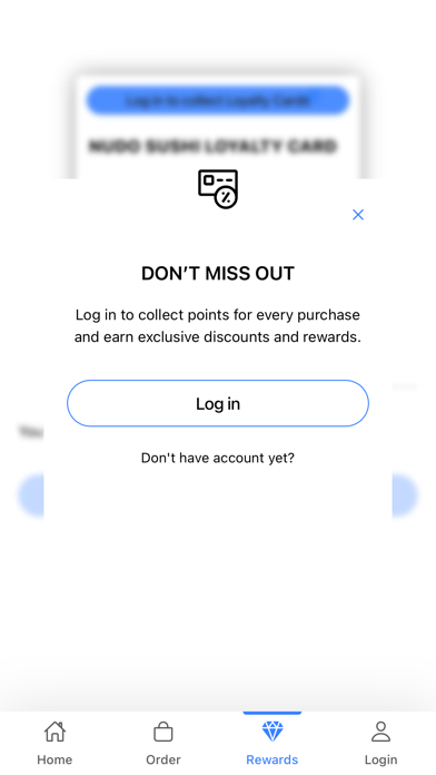 Nudo Sushi Box Loyalty App Screenshot