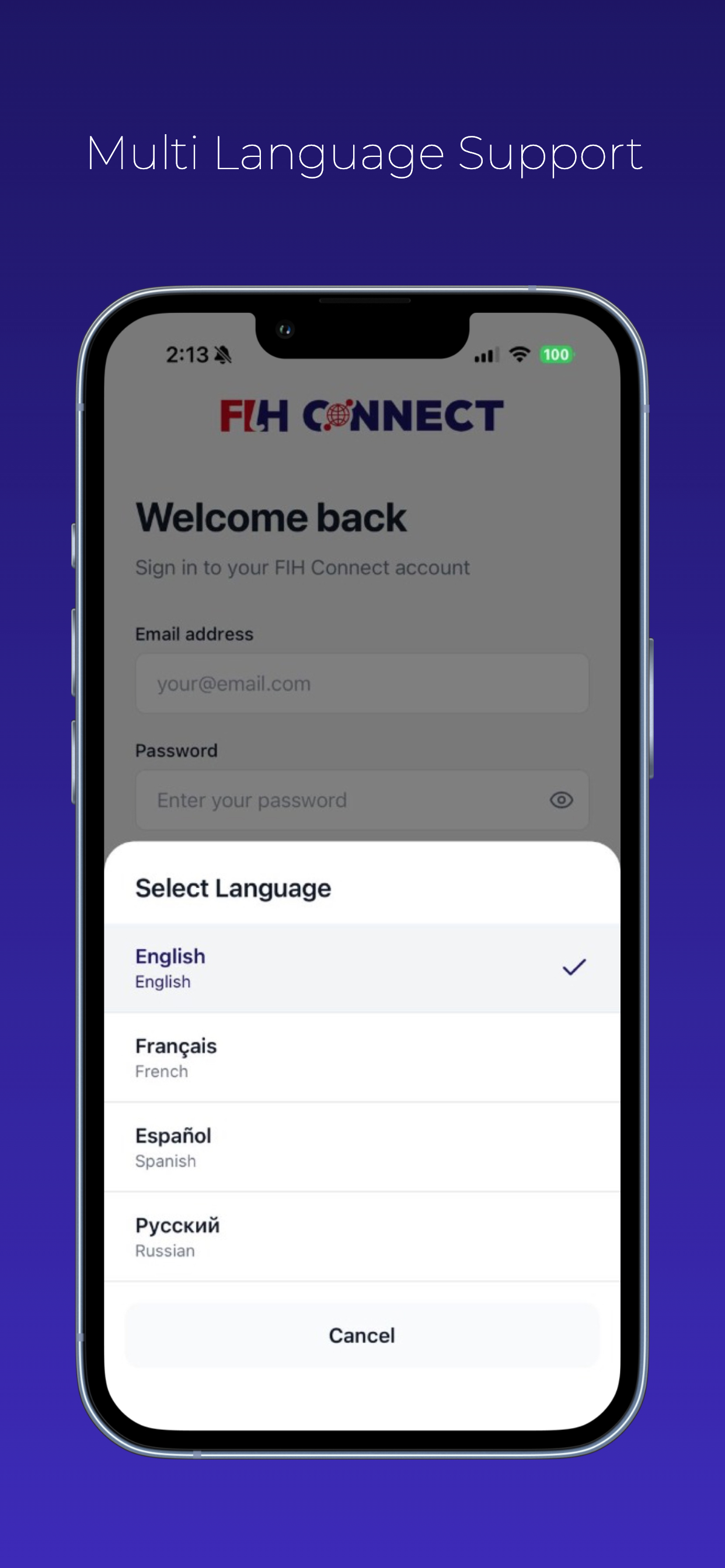 FIH Connect screenshot 2