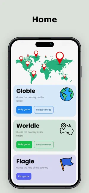 Globle - Guess hidden Country screenshot 1