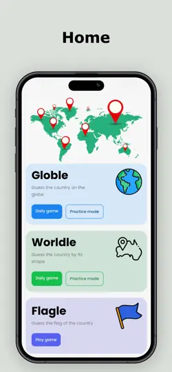Screenshot von Globle - Guess Hidden Country auf dem iPhone 1